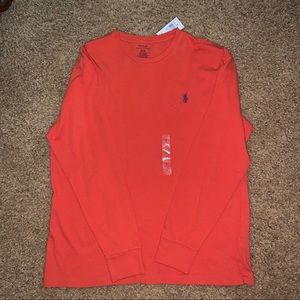 BRAND NEW WITH TAGS LONG SLEEVE POLO ORANGE